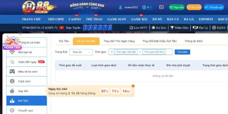 Rút Tiền QH88 - Hướng Dẫn Chi Tiết Giúp Bạn Giao Dịch Nhanh