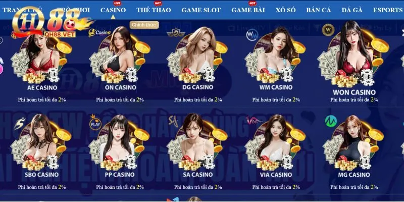 Giới thiệu thông tin về sảnh ON Casino tại QH88